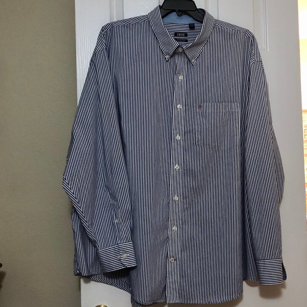 MENS IZOD Big & Tall Long Sleeve Button Down Shirt